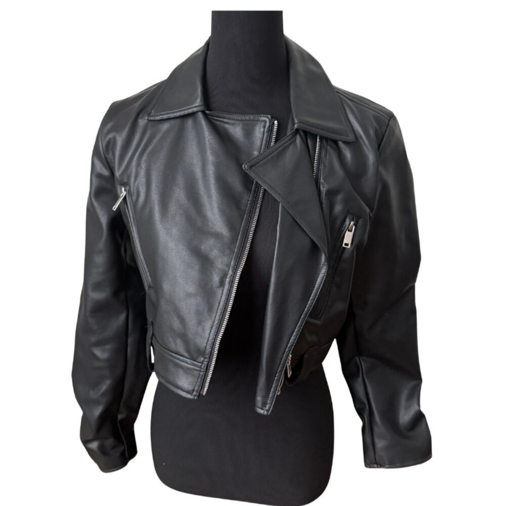 NWOT FOREVER 21 Black Leather Jacket